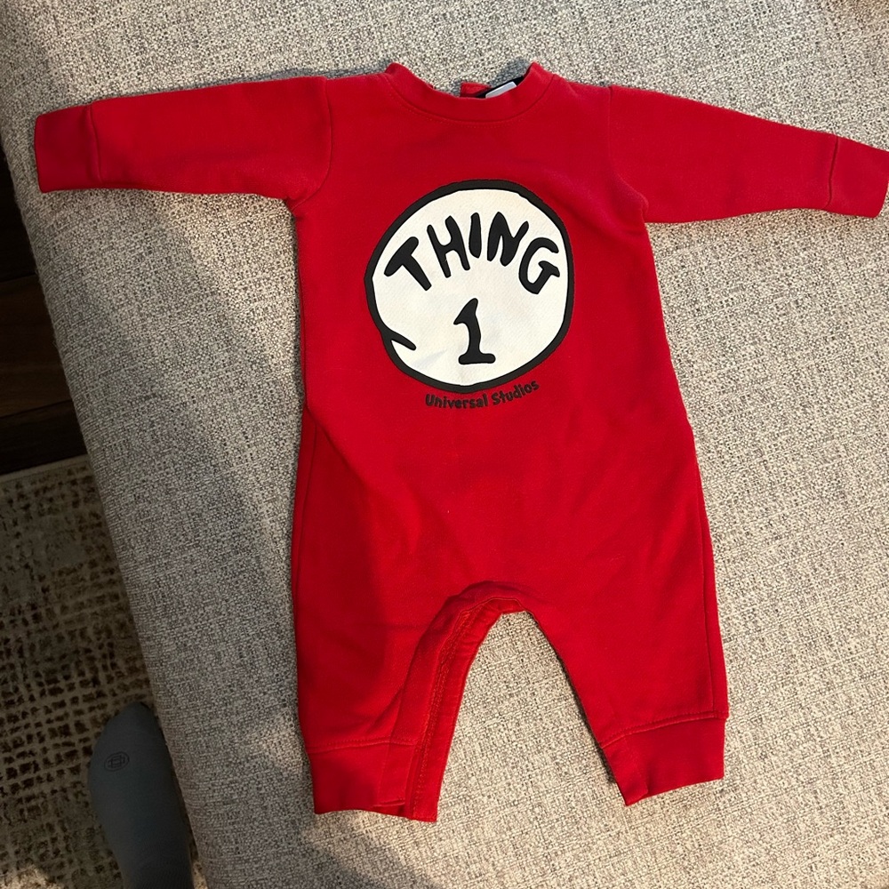 Thing 1 Kids One Piece Dr. Seuss 6 month